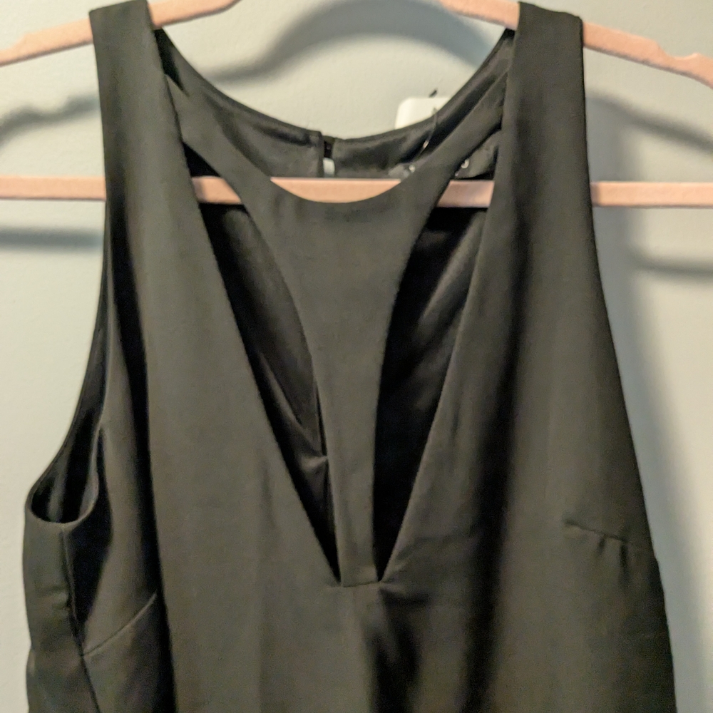 Solemio Black Sleeveless Dress